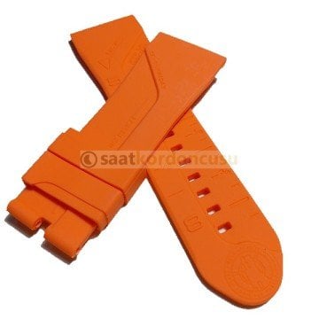 Sevenfriday Uyumlu 28mm Turuncu Silikon Saat Kordonu