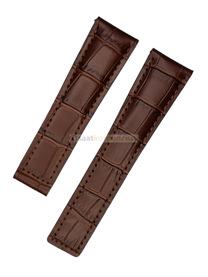 Tag heuer Carrera Uyumlu 20x18 Kahverenk Deri Saat Kordonu