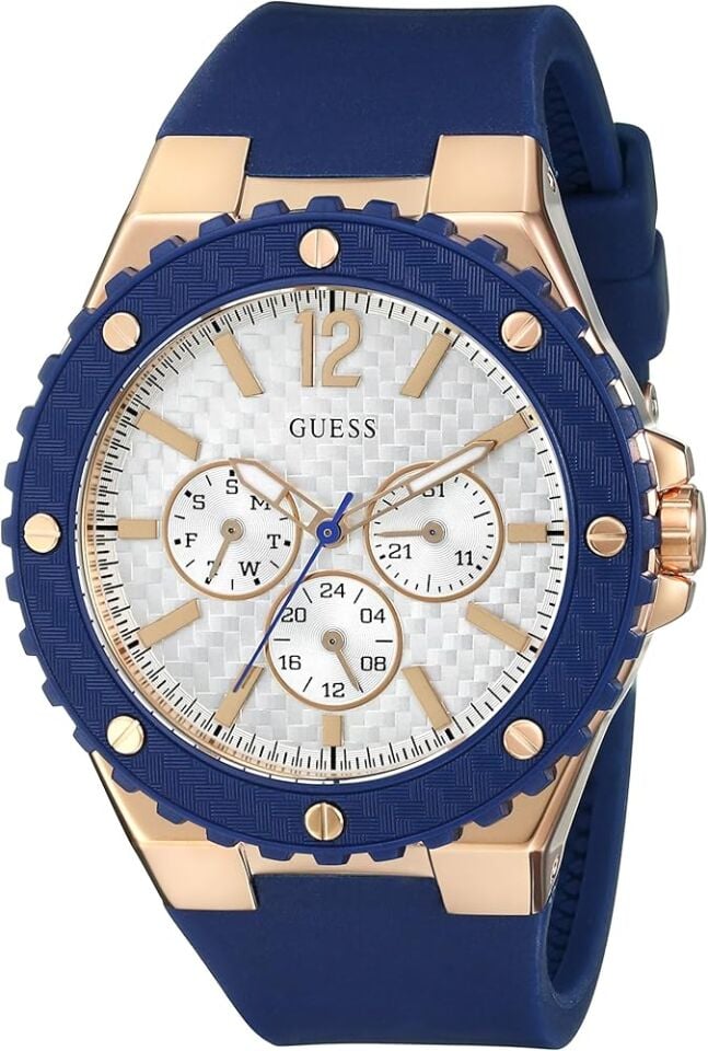 Guess Bayan U0452L3 Modeli Lacivert Silikon Saat Kordonu