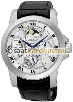 Seiko Premier srx011p Uyumlu Siyah Deri Saat Kordonu