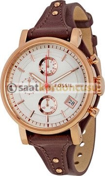 Fossil es3616 Uyumlu Kahverenk Deri Saat Kordonu