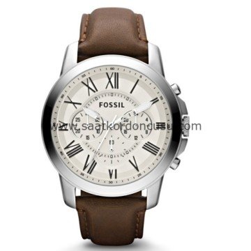 fossil fs4829 uyumlu kahverenk deri saat kordonu