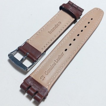 SWATCH 19 mm Bandco Krokodil Deri Kordon KAHVE