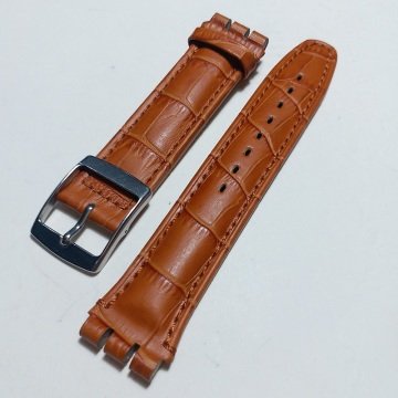 SWATCH 19 mm Bandco Krokodil Deri Kordon TABA