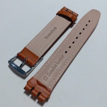 SWATCH 19 mm Bandco Krokodil Deri Kordon TABA