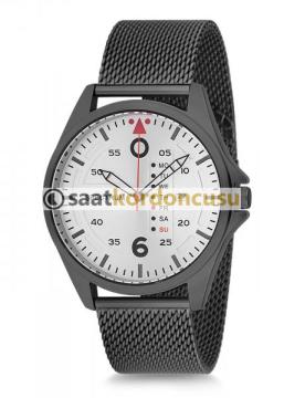 Kalın Formda 24mm Hasır Örgü Rozgold Renk Metal Saat Kordonu