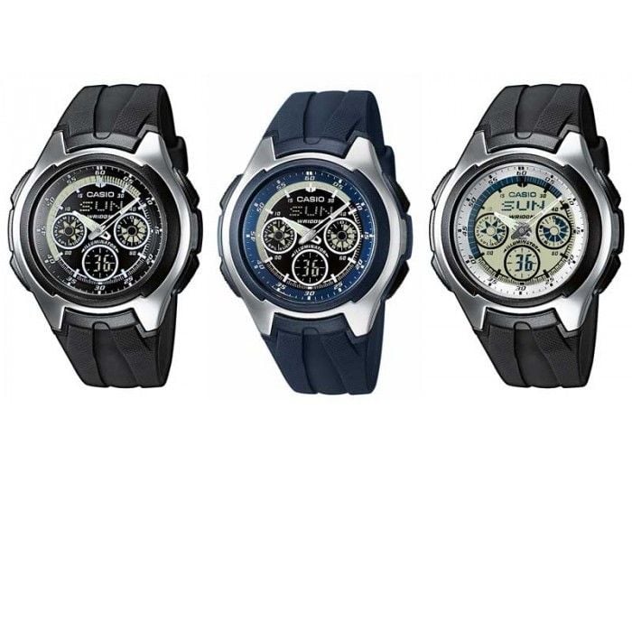 Casio AQ160 AQ161 AQ163 Siyah Silikon Saat Kordonu