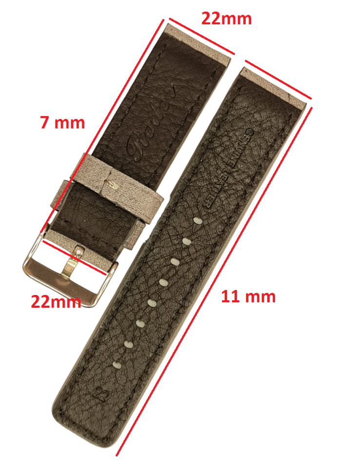 Tw steell 22mm Gri Renk Süet Yüzeyli Deri Saat Kordonu
