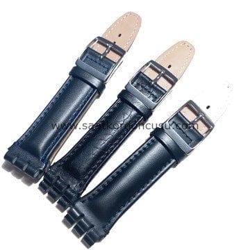 SWATCH 19 mm Bandco Siyah Deri Kordon