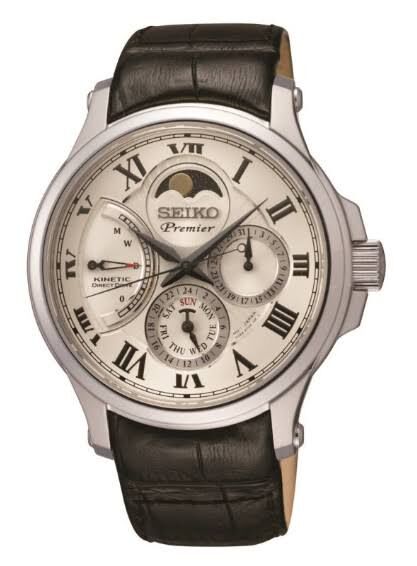 Seiko Premier 5d88-0ad0 srx007p1 Siyah Deri Saat Kordonu