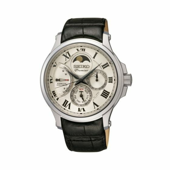 Seiko Premier 5d88-0ad0 srx007p1 Siyah Deri Saat Kordonu