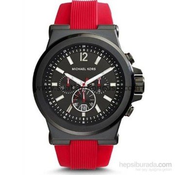 Mıchael Kors mk8382 Uyumlu Kırmızı Silikon Saat Kordonu