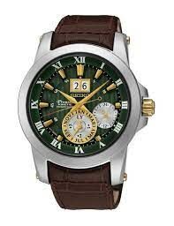 Seiko Premier Snp127 Uyumlu Kahverenk Deri Saat Kordonu