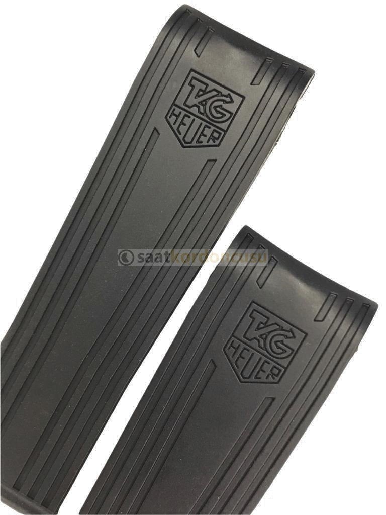 Tag Heuer Mercedes Grand 24X20 Siyah Silikon Saat Kordonu