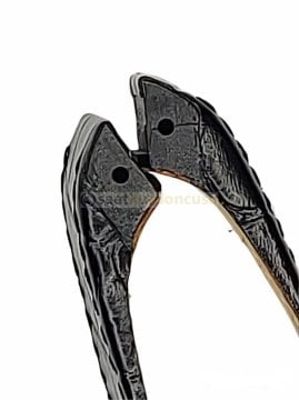 Cartier Santos 24.5mm Genişlikte Siyah Deri Saat Kordonu
