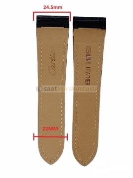 Cartier Santos 24.5mm Genişlikte Kahverenk Deri Saat Kordonu