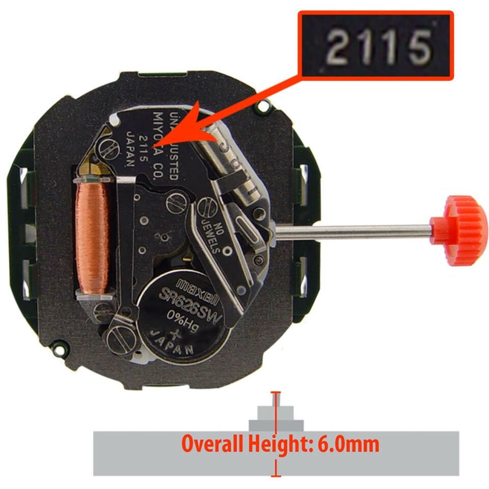 Miyota 2115 6 Quartz Pilli Kol Saat Makinası