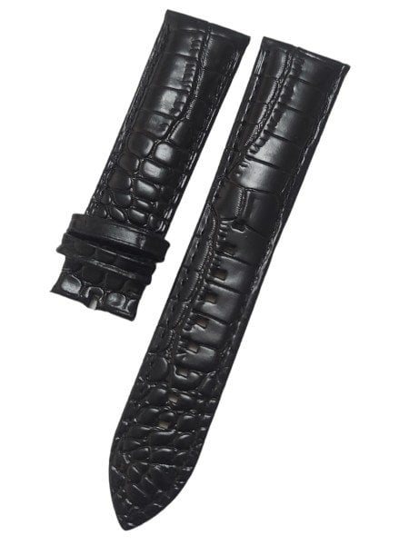 Emporio Armani AR2447 Uyumlu Siyah Deri Saat Kordonu