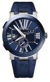 Ulysse Nardin Dual Tıme Lacivert Silikon Saat Kordonu