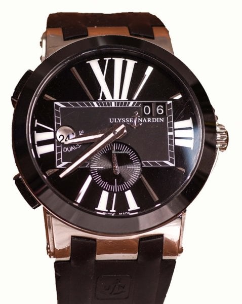 Ulysse Nardin Dual Tıme Kahverenk Silikon Saat Kordonu