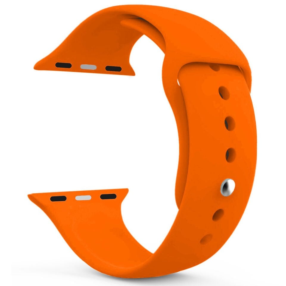 Apple Watch 38 40 41mm Turuncu Silikon Akıllı Saat Kordonu