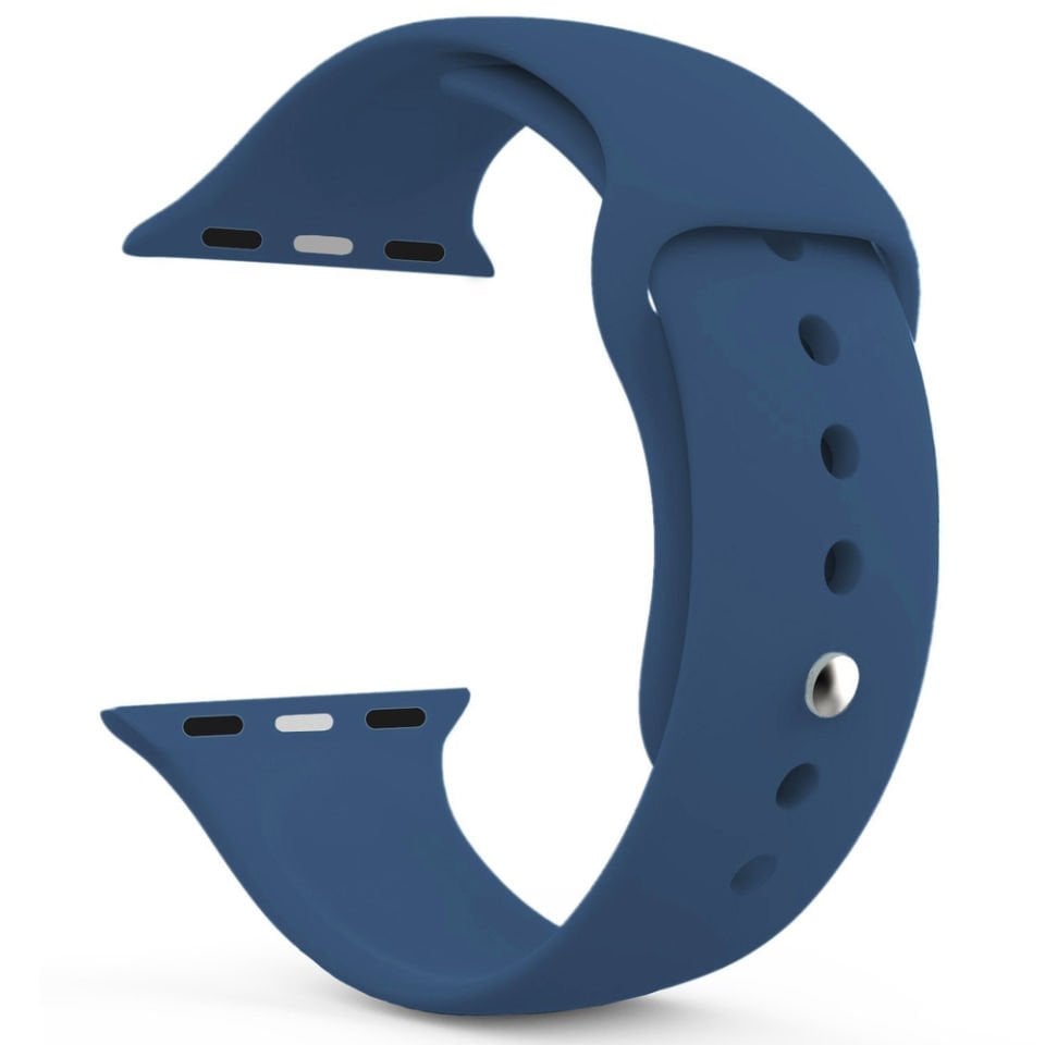Apple Watch 38 40 41mm Mavi Silikon Akıllı Saat Kordonu