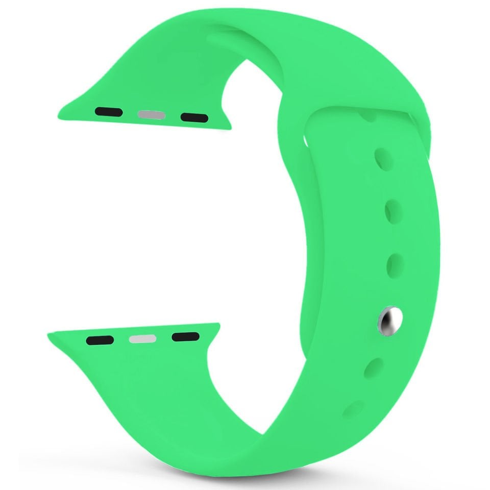 Apple Watch 38 40 41mm Yeşil Silikon Akıllı Saat Kordonu