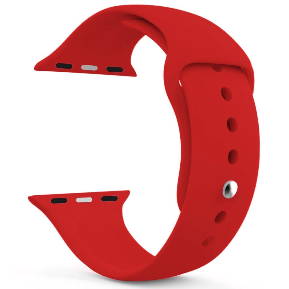Apple Watch 38 40 41mm Kırmızı Silikon Akıllı Saat Kordonu