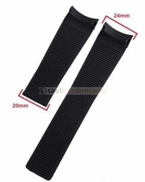 Tag Heuer Bmw Power 24mm Siyah Silikon Saat Kordonu