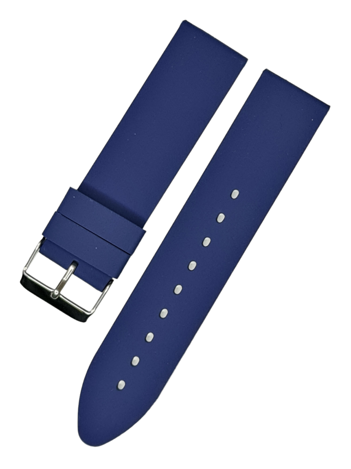 22mm Akıllı Pimli Lacivert Silikon Saat Kordonu