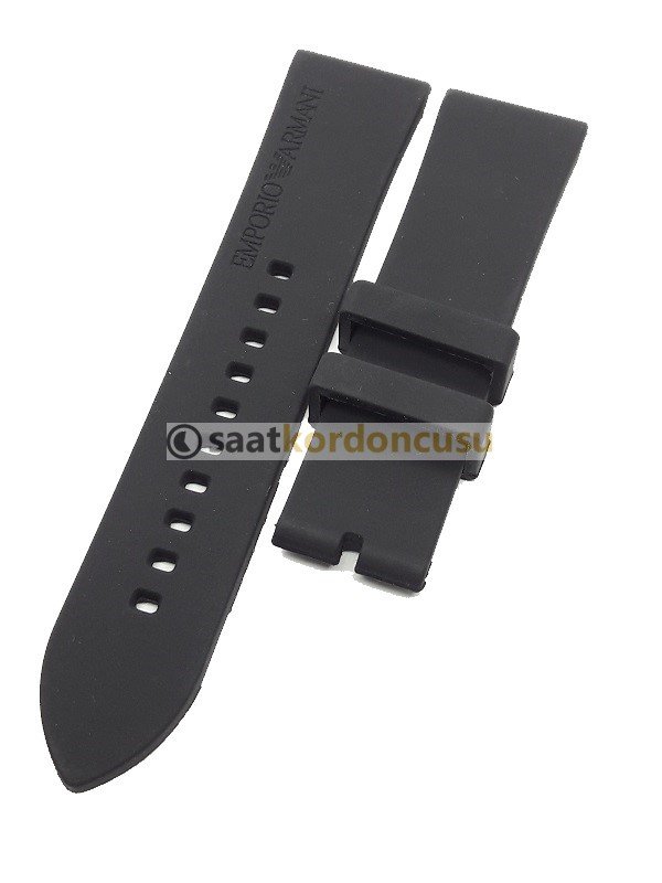 Emporio Armani AR11048 Uyumlu Siyah Silikon Saat Kordonu