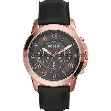 fossil fs5085 Uyumlu Siyah Deri Saat kordonu