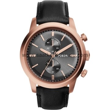 fossil fs5097 Uyumlu Siyah Deri Saat kordonu
