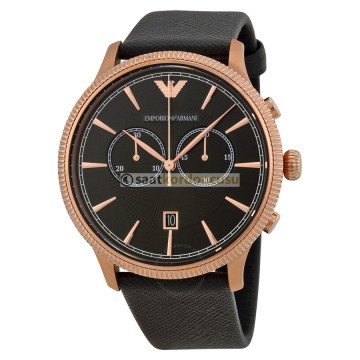 Emporio Armani AR1792 Uyumlu Siyah Deri Saat Kordonu