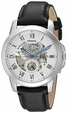 fossil me3053 Uyumlu Siyah deri saat kordon