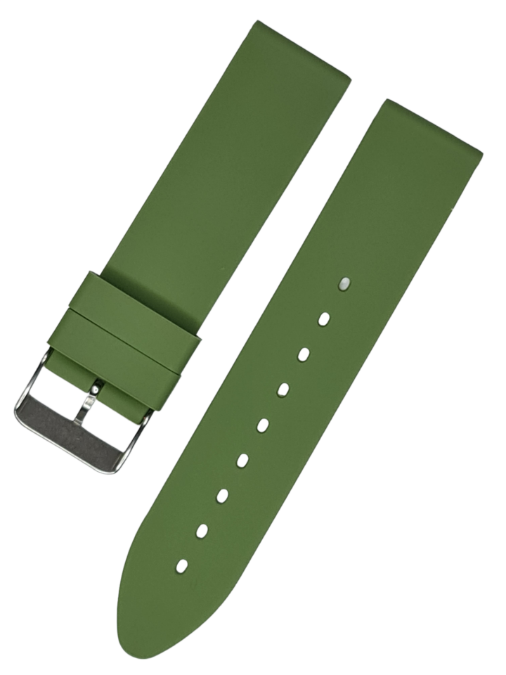 24mm Akıllı Pimli Yeşil Silikon Saat Kordonu