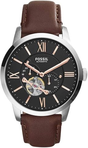 fossil me3061 uyumlu kahverenk deri saat kordonu