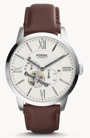 fossil es3064 uyumlu kahverenk deri saat kordonu