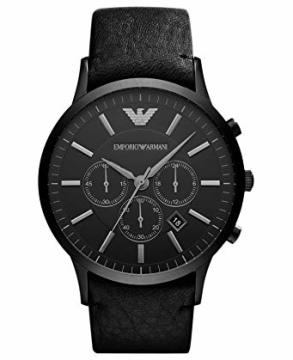 Emporio Armani AR2461 Uyumlu Siyah Deri Kordon