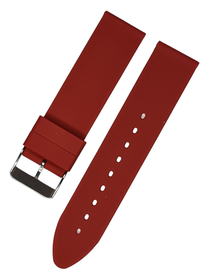 18mm Akıllı Pimli Bordo Silikon Saat Kordonu