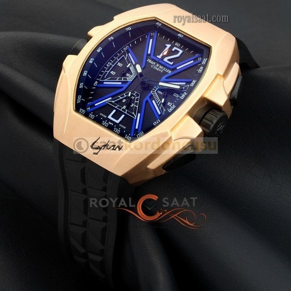 Franck Muller Lykan Model Siyah Silikon Saat Kordonu
