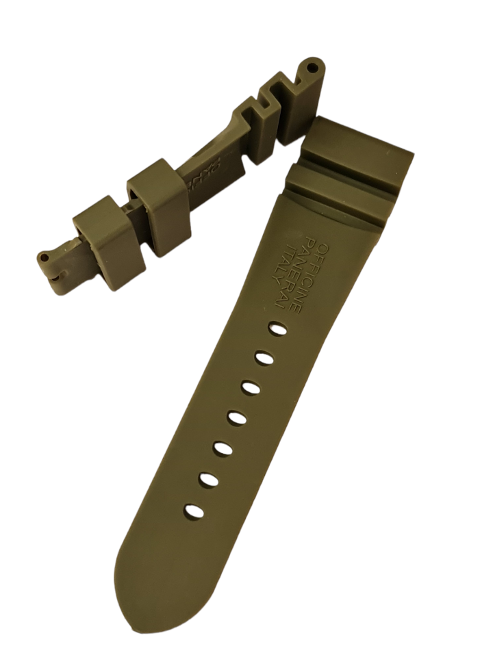 Panerai Submersible 26mm Yeşil Silikon Saat Kordonu