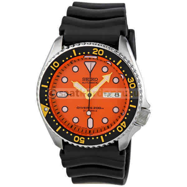 Seiko Automatic Diver skx011 Siyah Silikon Saat Kordonu