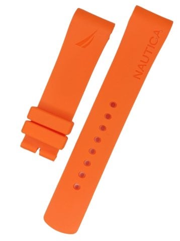 Nautica Uyumlu 22mm Turuncu Silikon Saat Kordonu