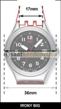 Swatch 17mm Bandco Marka deri kayış Kordon