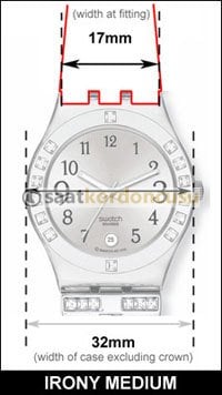 Swatch 17mm Bandco Marka deri kayış Kordon