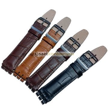 Swatch 17mm Bandco Marka deri kayış Kordon
