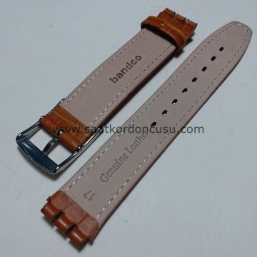 Swatch 17mm Bandco Marka deri kayış Kordon TABA
