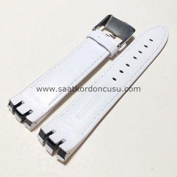 Swatch Yts401 Beyaz Deri Kayış Kordon