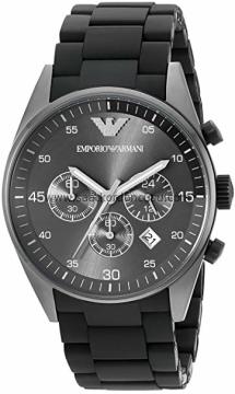 Emporio Armani AR5889 Siyah Silikon Kaplama Saat Kordonu